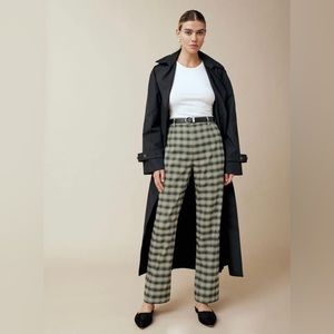 Reformation Franklin Pant Green Plaid